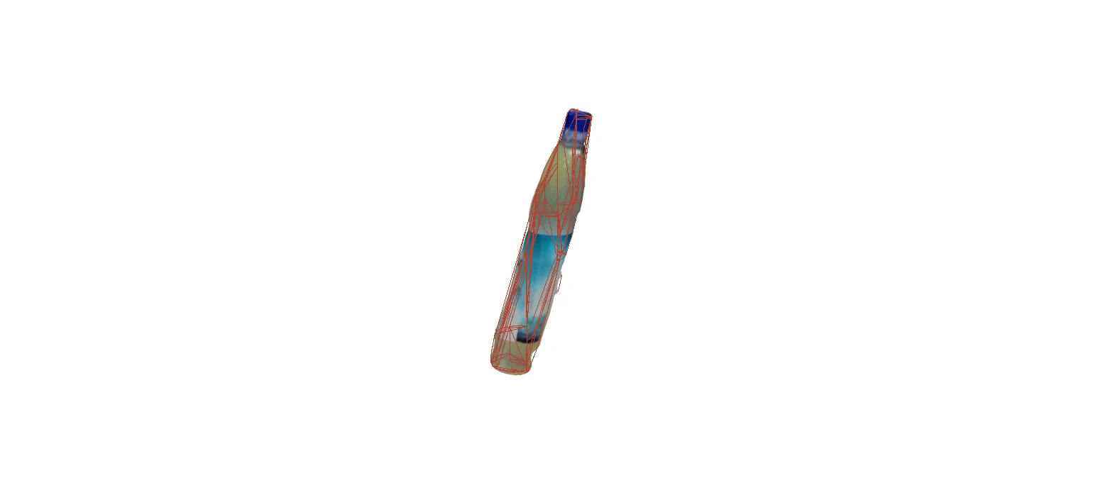 Generated bottle aligned to its observed geometry