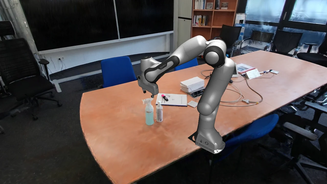 Robot grasping a bottle in PhiView